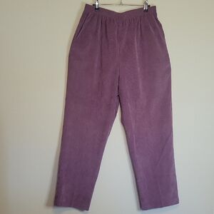 Alfred Dunner Vibrant Purple Corduroy Trousers
